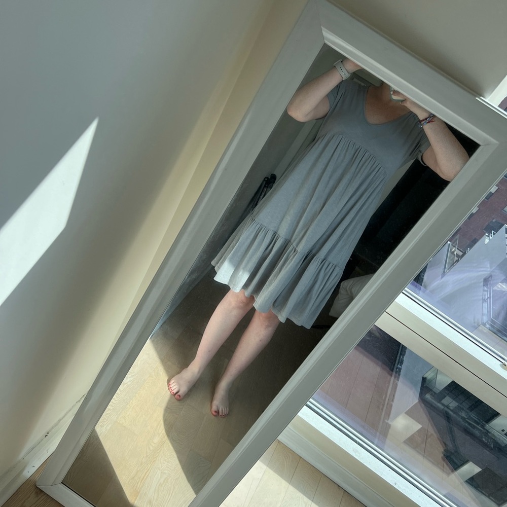 Sundry grey tiered t-shirt dress - worn once
